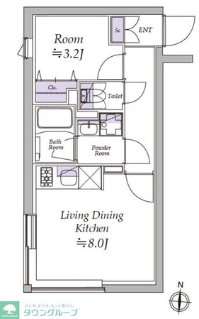 アトリオフラッツ清澄白河の物件間取画像